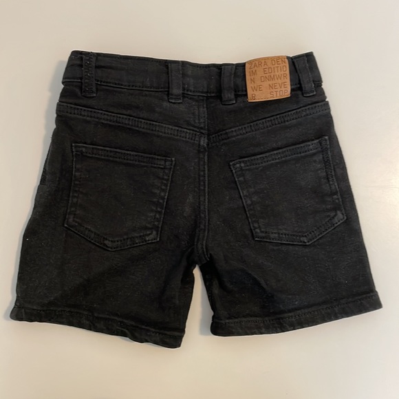 Zara - Black Denim Shorts - 9-12M - Picture 2 of 3